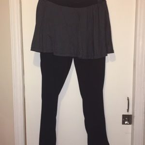 Black leggings with skirt attached